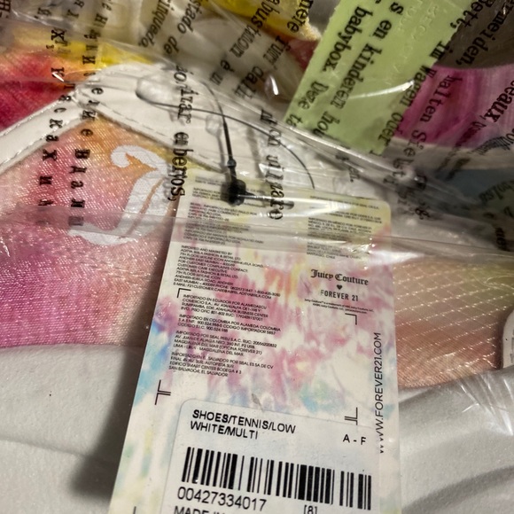 LAST PAIR NWT Juicy Couture Multicolor Watercolor Low-Top - Picture 6 of 10